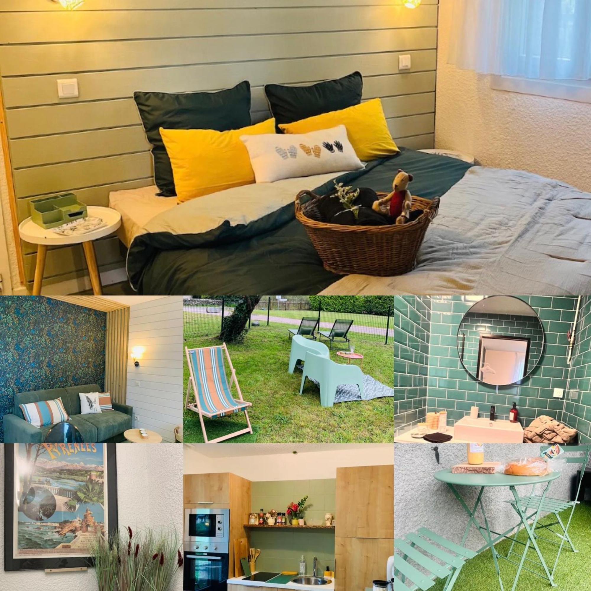 La Suite Unique - Le Jardin Sur Les Pyrenees- Vue Panoramique Montagne -Jardin Cloture Prive De 100M2-Parking-Linge De Lit Et Serviettes Compris- ビエル エクステリア 写真